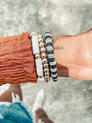 Customized name bracelet stack